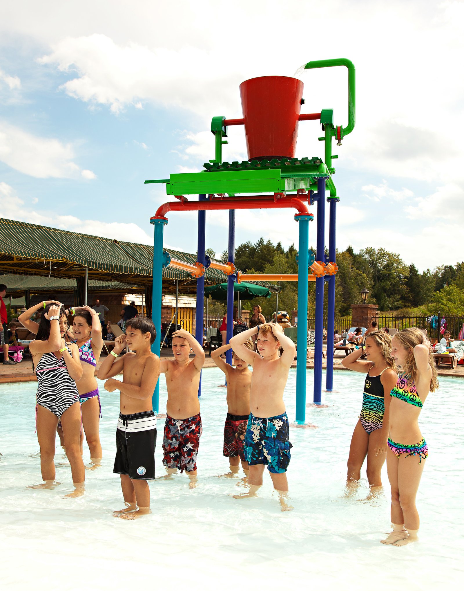 Interactive Kids' Splash Pool & Dump Bucket