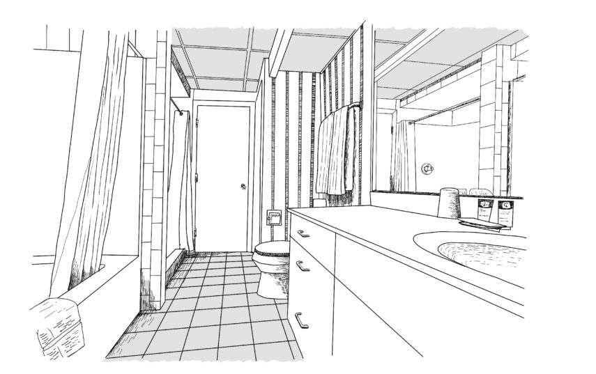 One BDRM Efficiency Bathroom 1