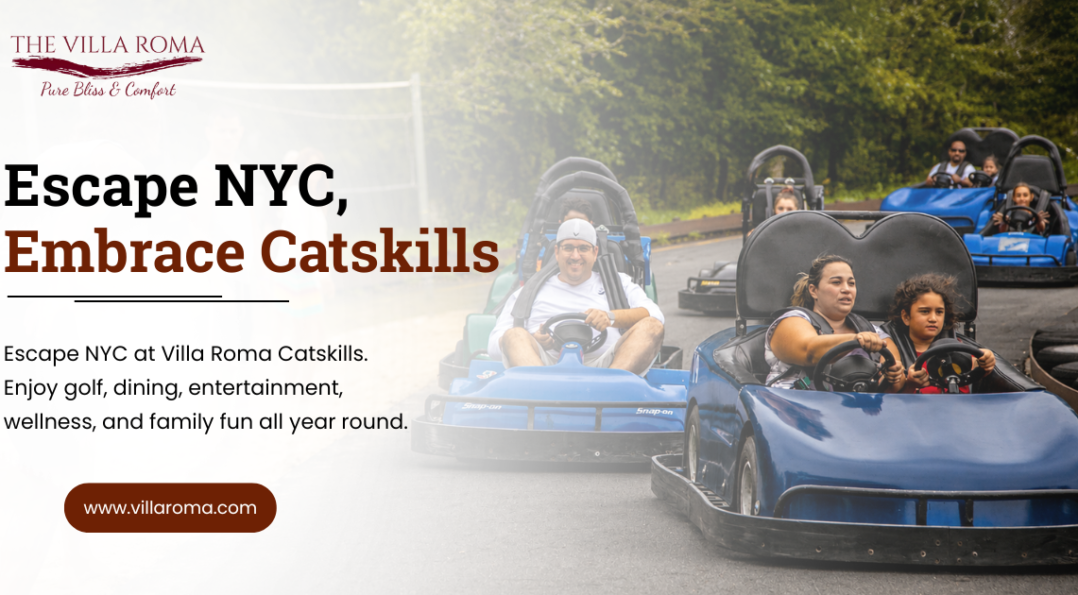 Best Resorts Near NYC for a Quick Weekend Escape: Discover The Villa Roma in the Catskills 1 Best resorts near NYC featuring Villa Roma Resort in the Catskills for weekend getaways, golf vacations, family trips, and romantic escapes.
